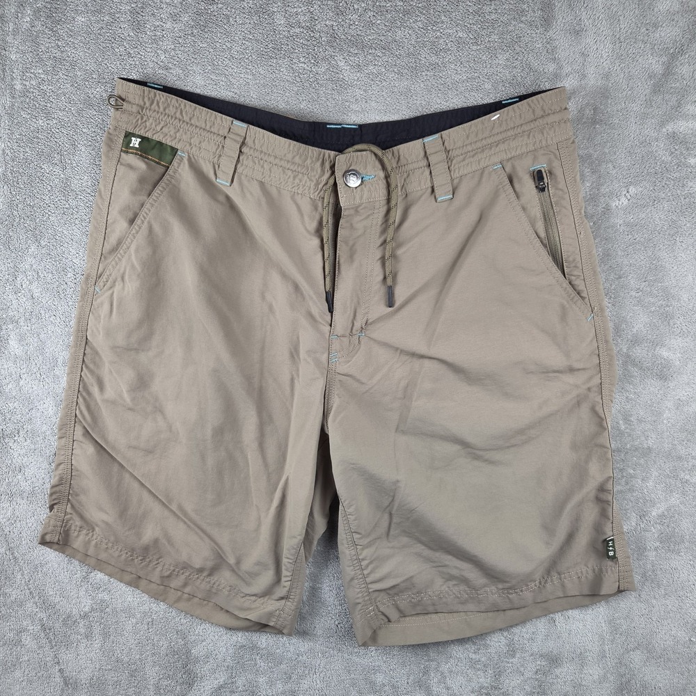 Howler Brothers Horizon Hybrid Shorts Men's 34 Brown Nylon Hiking Outdoors